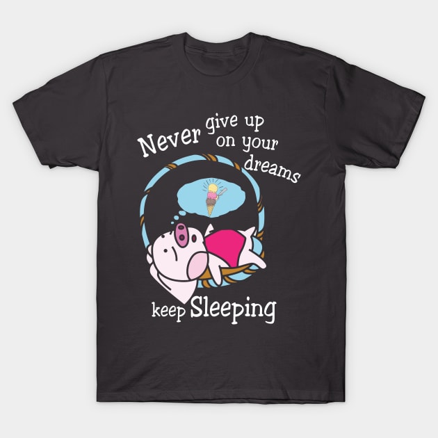 Cute Sleeping Piggy. T-Shirt by tonydale